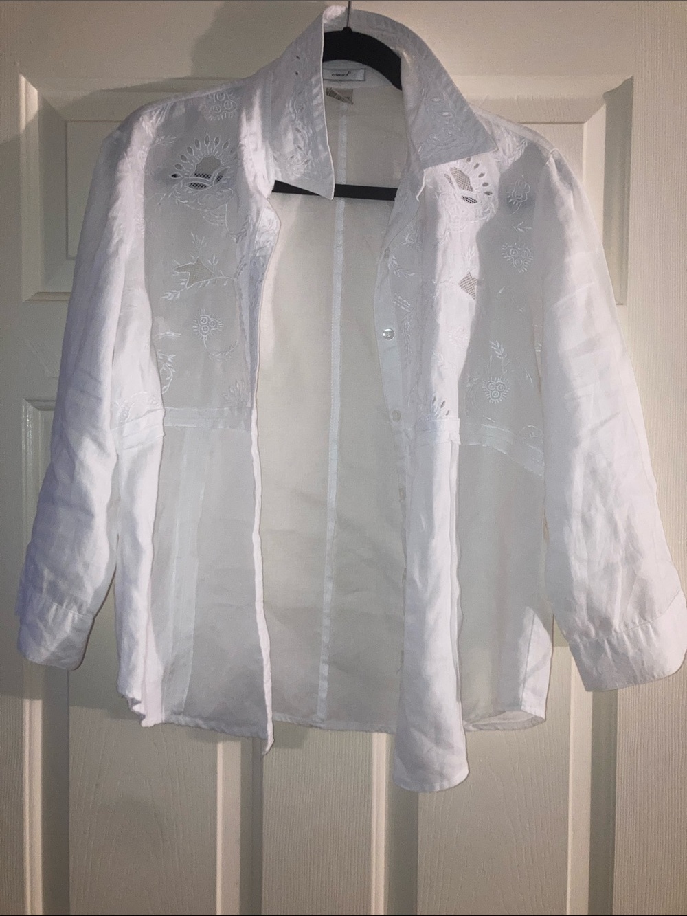 Edward White Embroidered Linen Button-Up